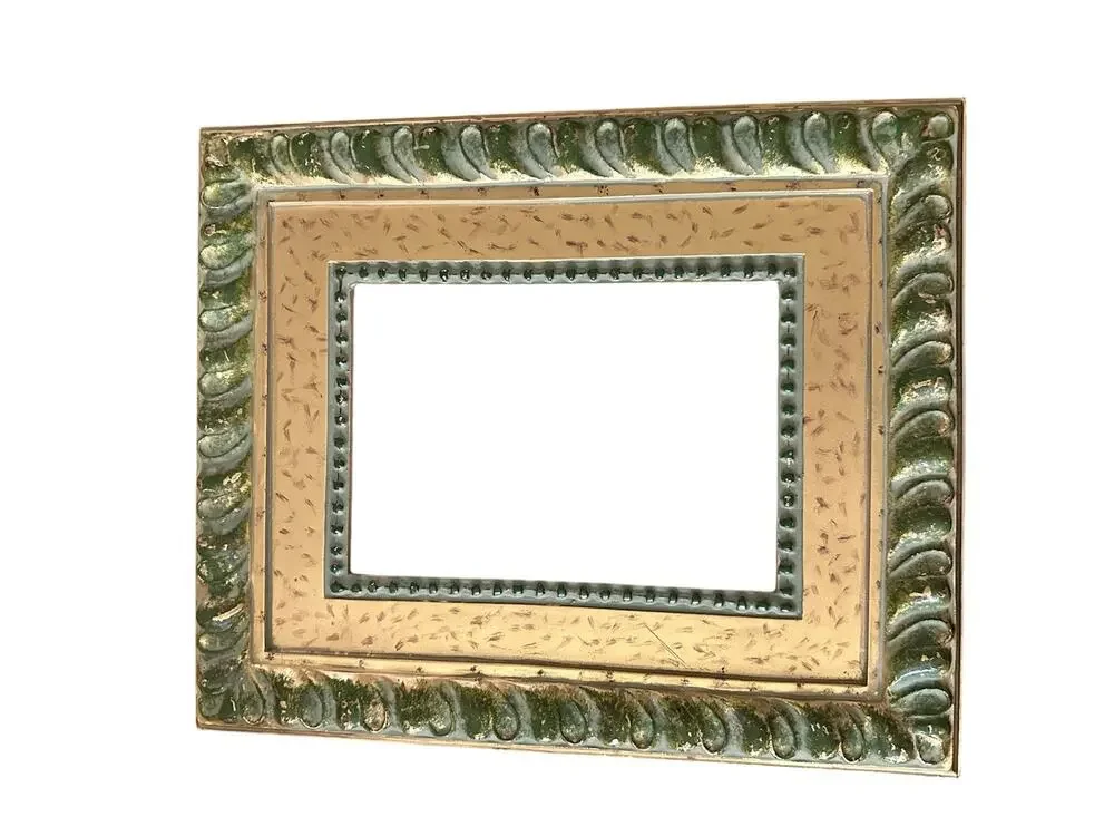 5x7 gold resin frame vintage art photo gold artwork green retro baroque home